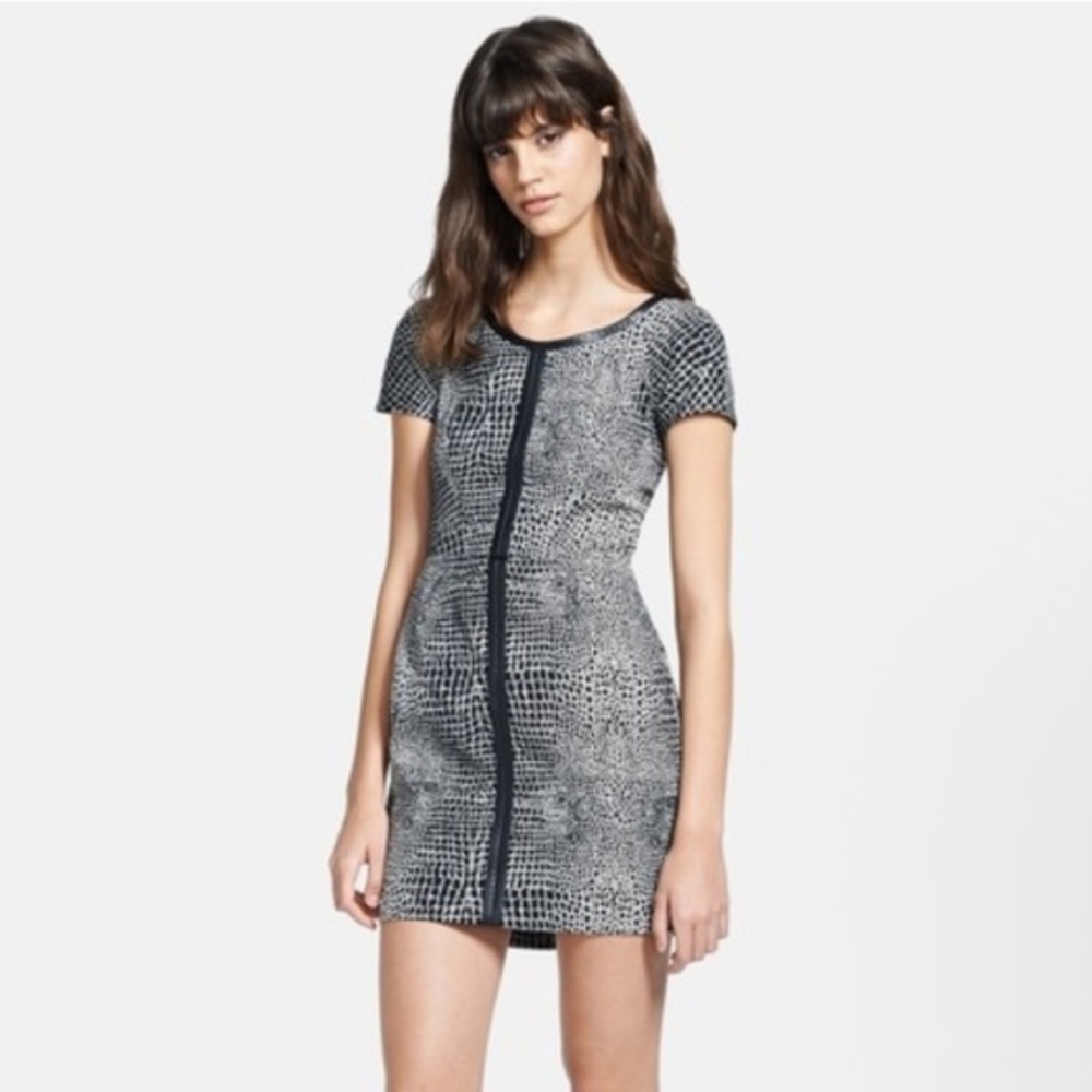 The Kooples Crocodile Leopard Jacquard Dress $398
